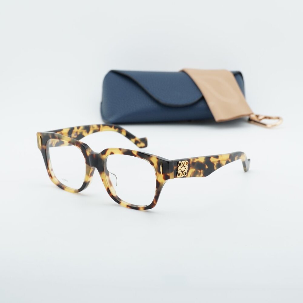 Loewe LW50091F 056 Square Eyeglasses 51mm- Brown Havana